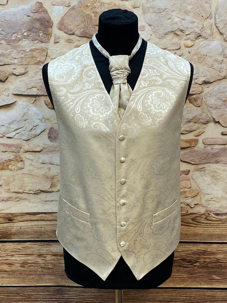 „Hochzeitsweste creme Licona Set Plastron Gr 52