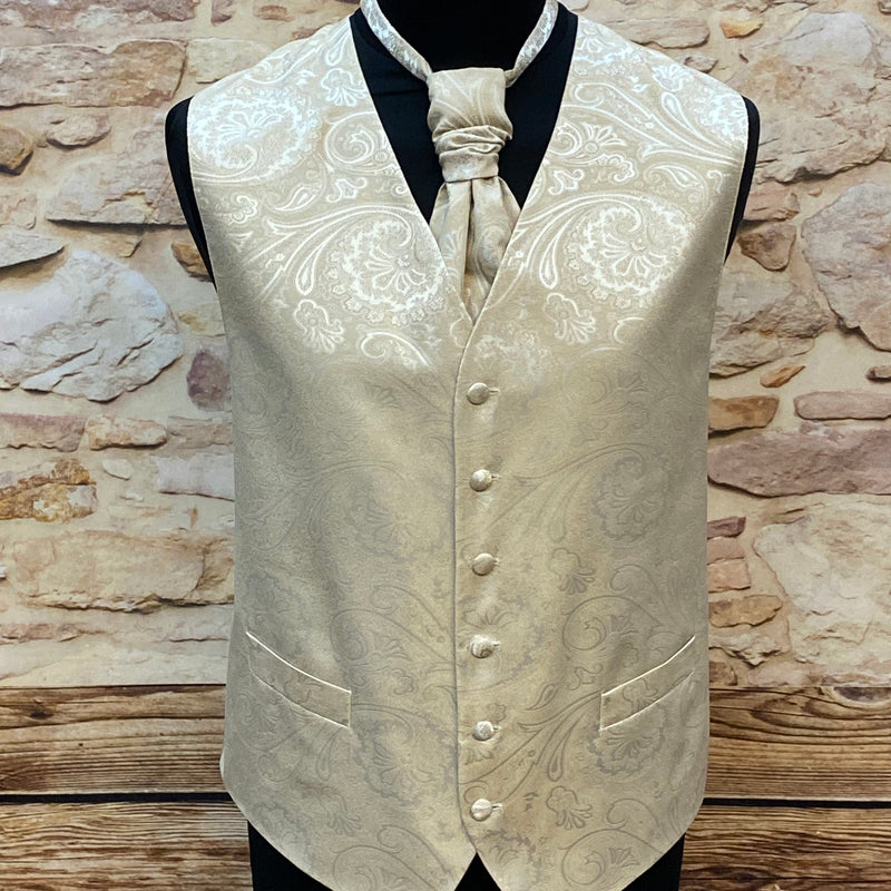 „Hochzeitsweste creme Licona Set Plastron Gr 52