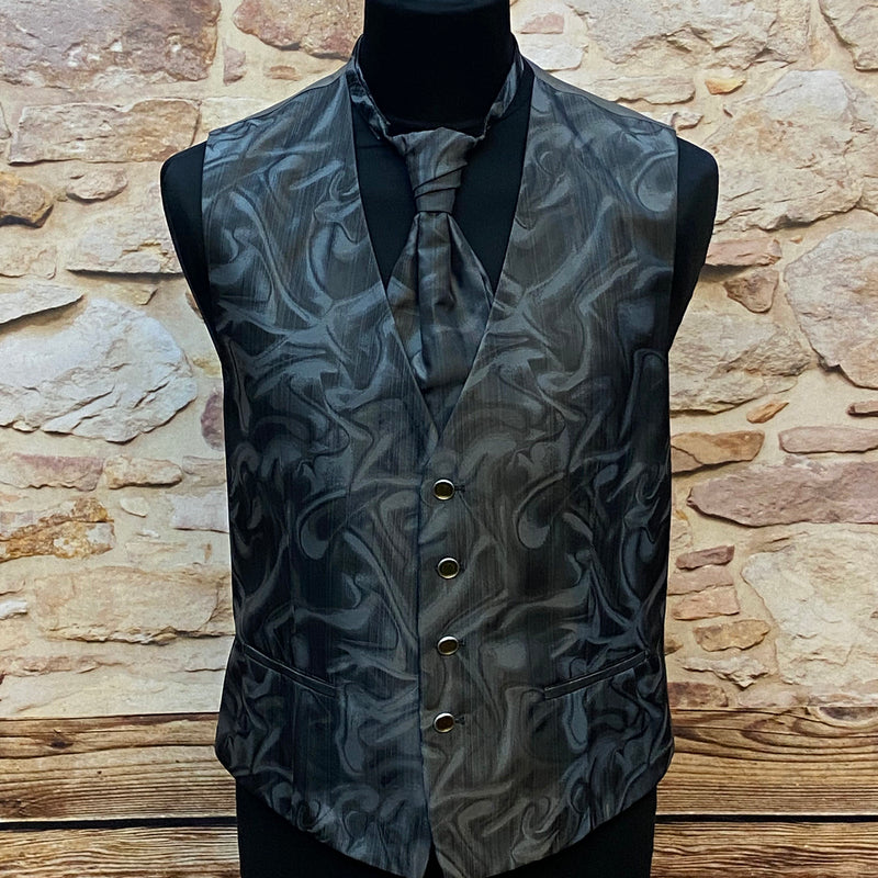 „Hochzeitsweste Wilvorst grau Set Plastron Gr 50