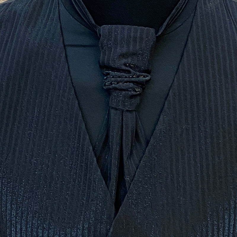 Hochzeitswesten-Set in Schwarz mit Nadelstreifen – Gr.46