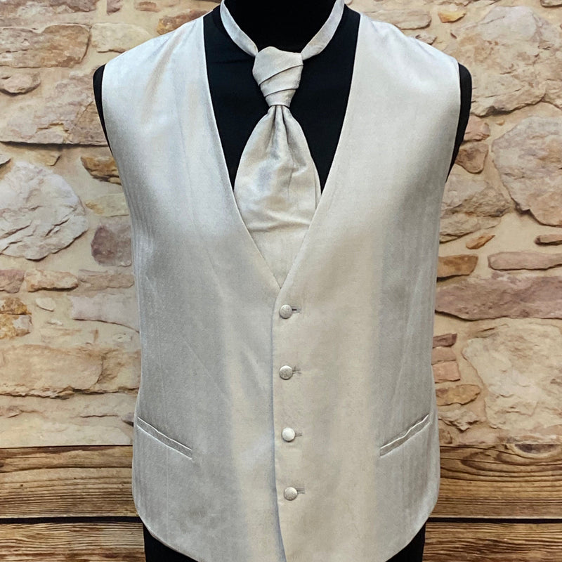 Hochzeitsweste in Silbergrau – Wilvorst Slim Line, Gr.48