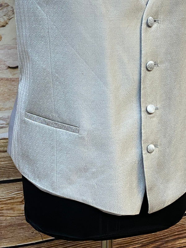 Hochzeitsweste in Silbergrau – Wilvorst Slim Line, Gr.48