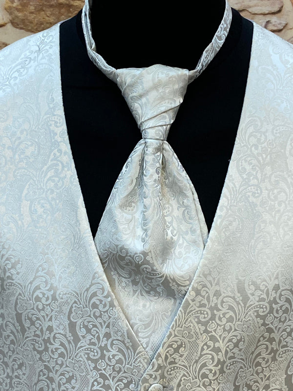 Hochzeitsweste in Elfenbein mit Accessoires, Gr.60