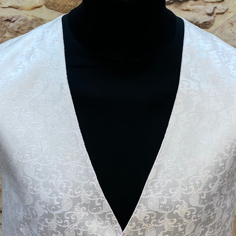 Elfenbeinfarbene Hochzeitsweste - Wilvorst Slim Line, Größe 56