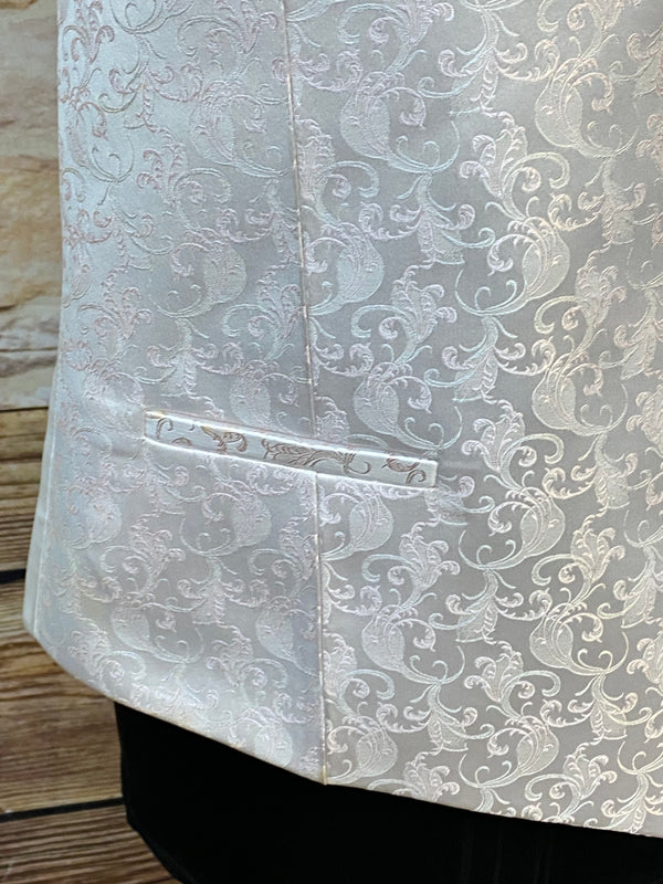 Elfenbeinfarbene Hochzeitsweste - Wilvorst Slim Line, Größe 56