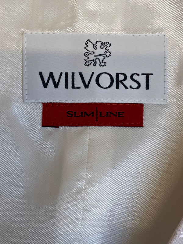 Elfenbeinfarbene Hochzeitsweste - Wilvorst Slim Line, Größe 56