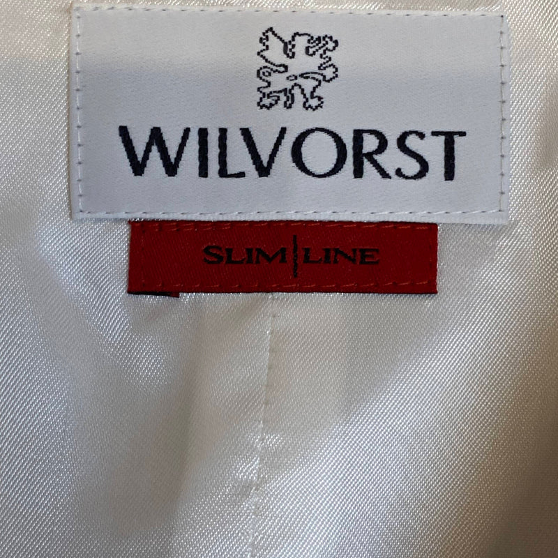 Elfenbeinfarbene Hochzeitsweste - Wilvorst Slim Line, Größe 56