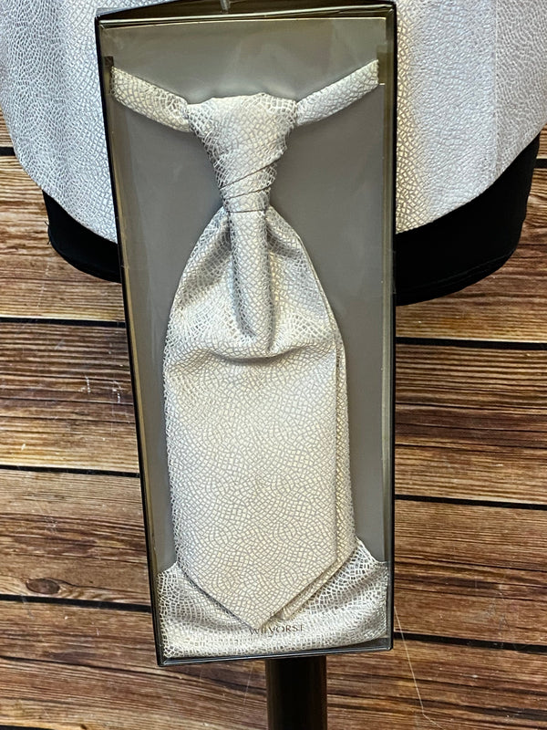 Exklusives 3-teiliges Hochzeitswesten-Set von Wilvorst in Elfenbein, Größe 58