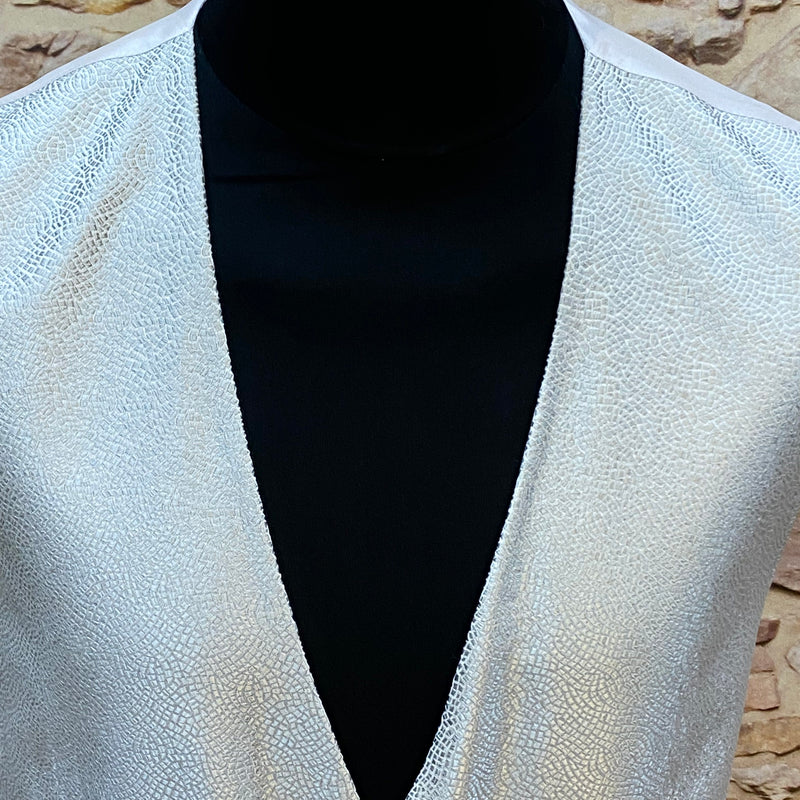 Exklusives 3-teiliges Hochzeitswesten-Set von Wilvorst in Elfenbein, Größe 58