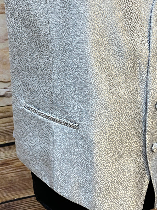 Exklusives 3-teiliges Hochzeitswesten-Set von Wilvorst in Elfenbein, Größe 58