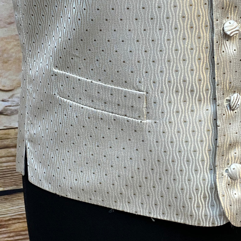 Hochwertige Masterhand Hochzeitsweste 2teilig in Elfenbein, Größe 48