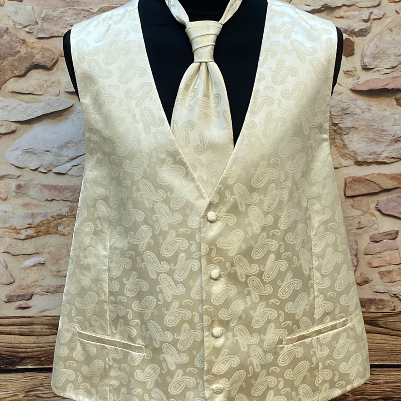 Elegante Herrenweste von Alexander Dobell in Cremefarben, Größe 64