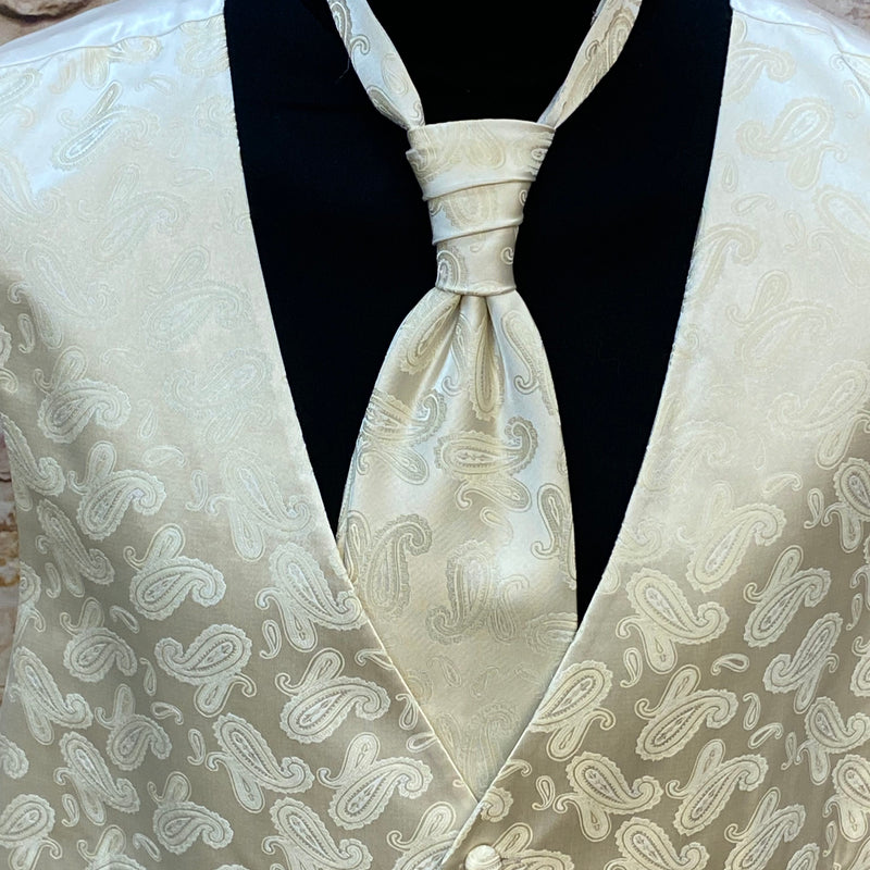 Elegante Herrenweste von Alexander Dobell in Cremefarben, Größe 64
