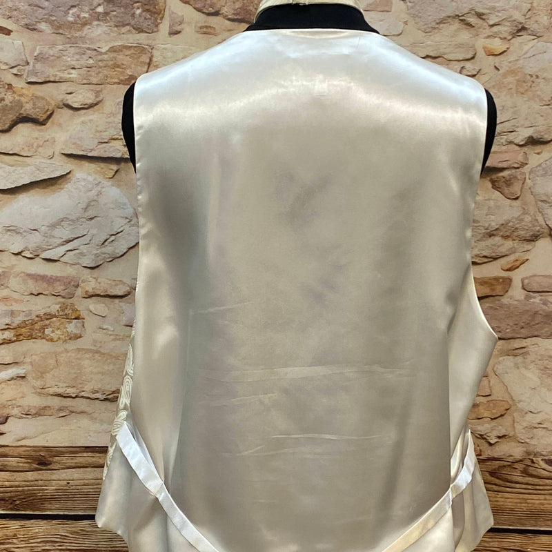 Elegante Herrenweste von Alexander Dobell in Cremefarben, Größe 64