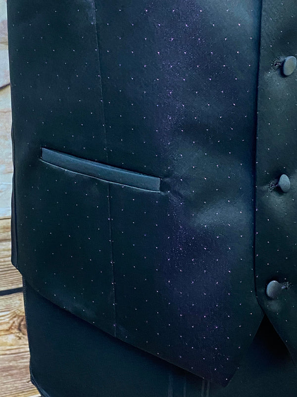 Edle Weste mit Plastron in Schwarz von Wilvorst, Größe 50