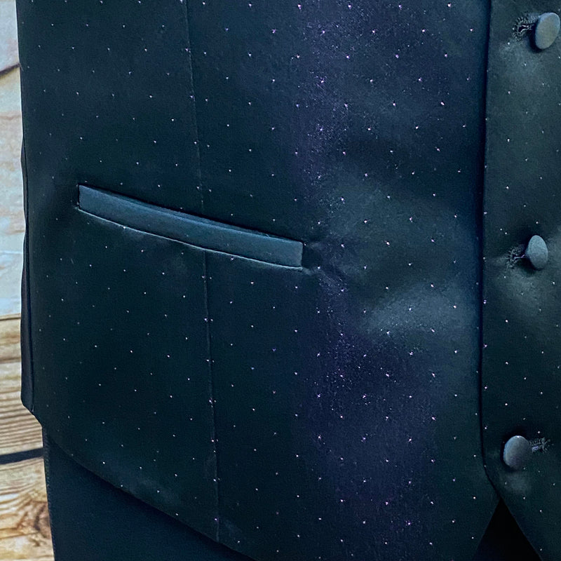Edle Weste mit Plastron in Schwarz von Wilvorst, Größe 50