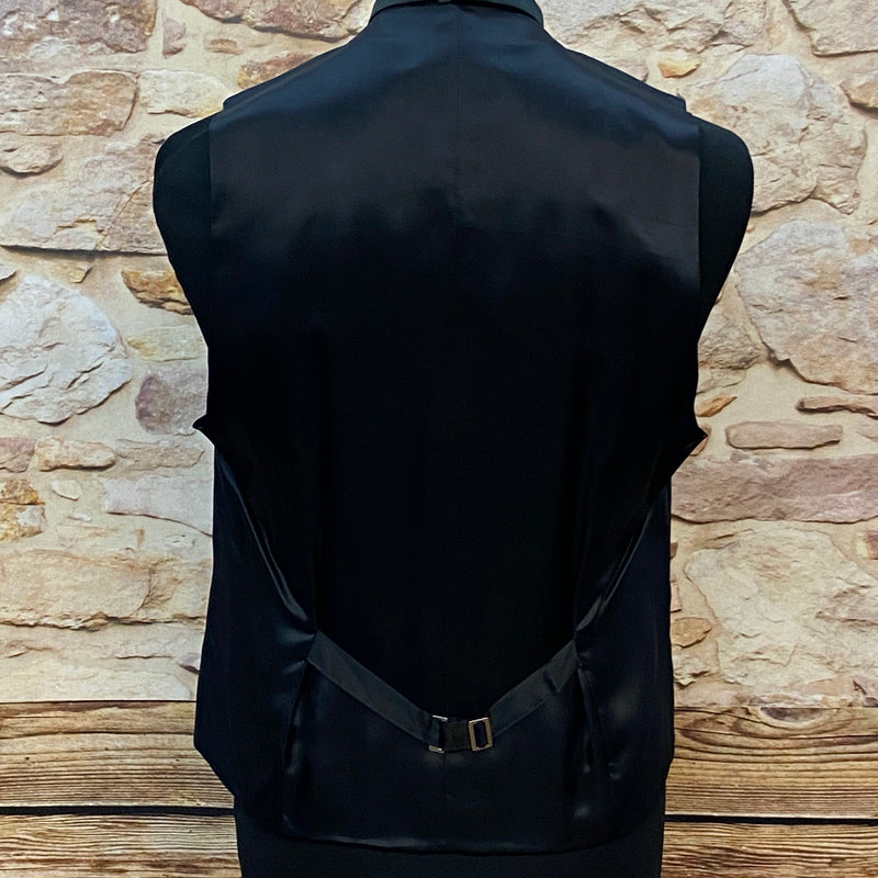 Edle Weste mit Plastron in Schwarz von Wilvorst, Größe 50
