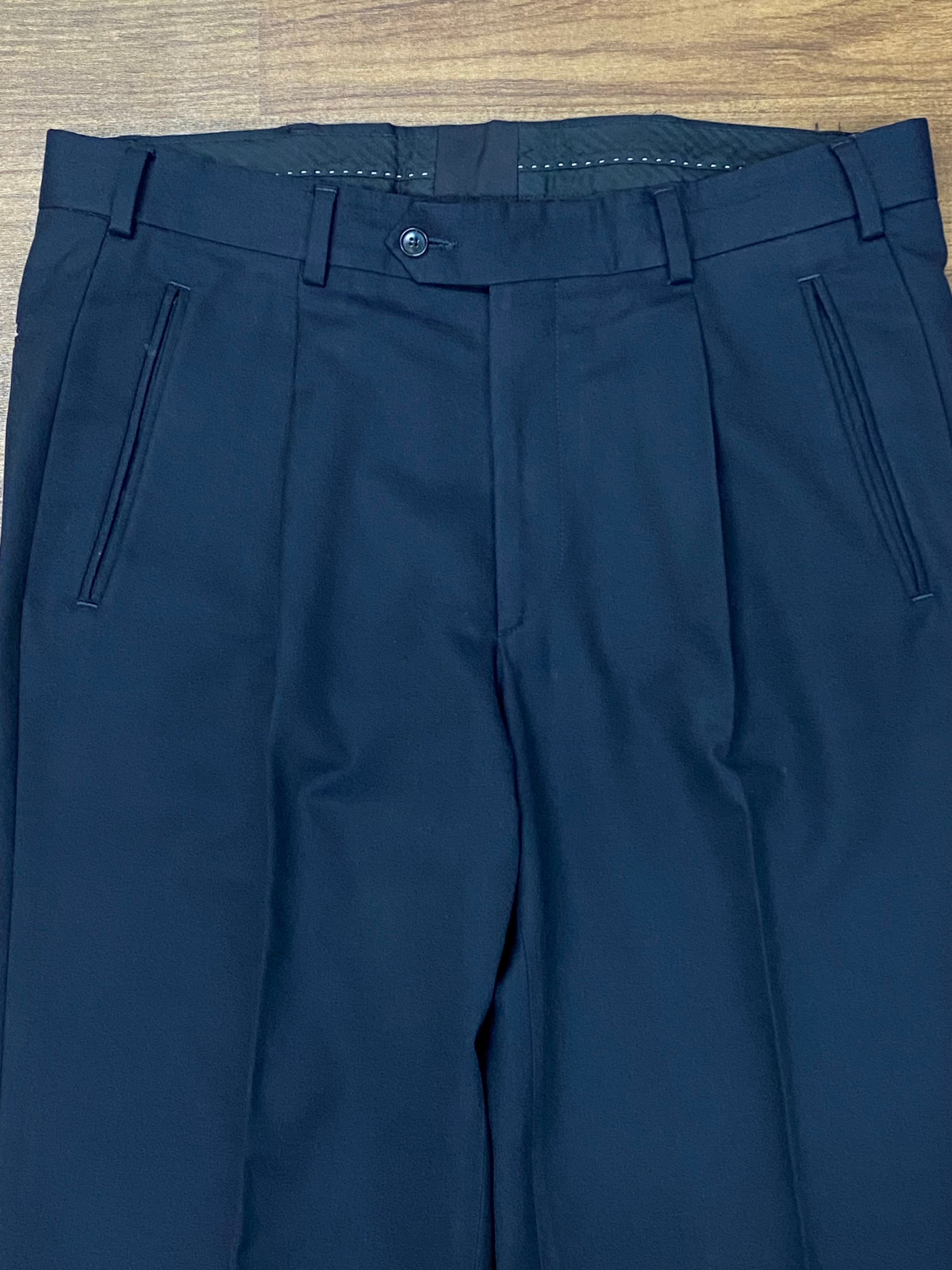 Lange Vintage Hose für Herren Gr.52 antrazit aus Schurwolle