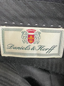 Lange Vintage Hose für Herren Gr.52 antrazit aus Schurwolle