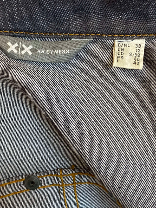 Vintage Jeansjacke Damen Gr. 38 – Dunkelblau mit Nieten Details, Ansicht 5