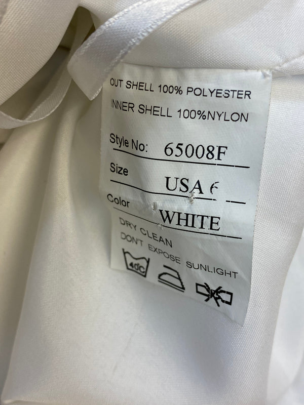 Kommunionjacke Mädchen Weiß mit Rüschen – festliche Bolerojacke Gr. 128