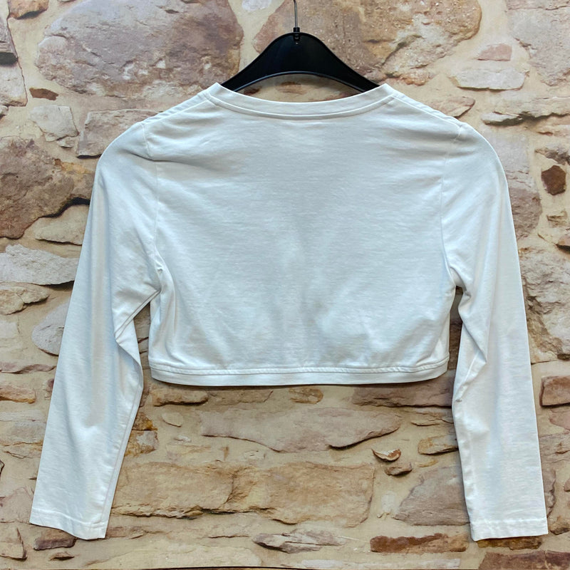 Kommunion Strickjacke Mädchen weiß Gr. 152 – kurze festliche Jacke