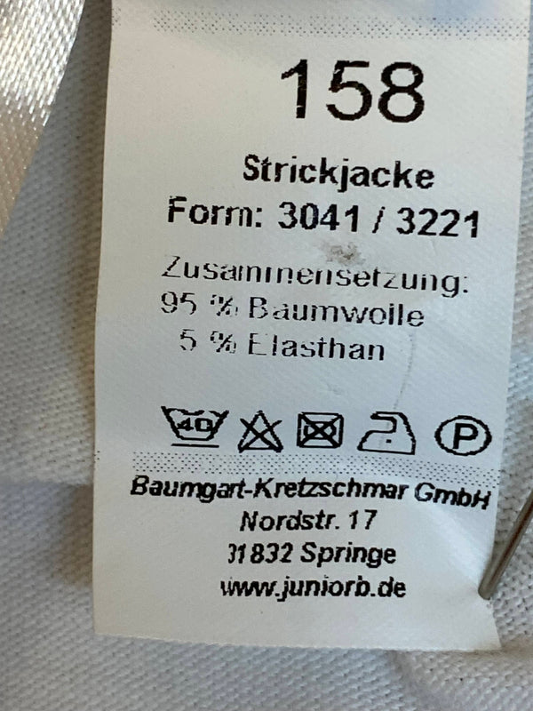 Kommunion Strickjacke Mädchen weiß Gr. 158 – kurze festliche Jacke, Ansicht 4