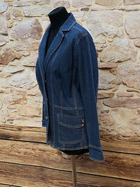 Veste en jean femme taille 38 veste courte bleue 