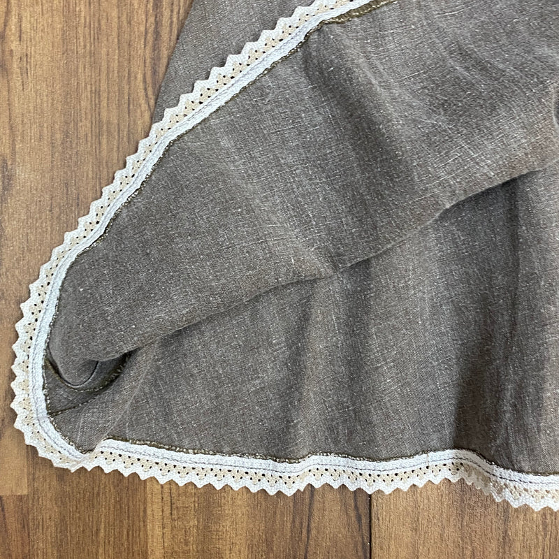 Damen Jeans-Trachtenrock von Landhaus – Grünlich-Braun, Größe 40