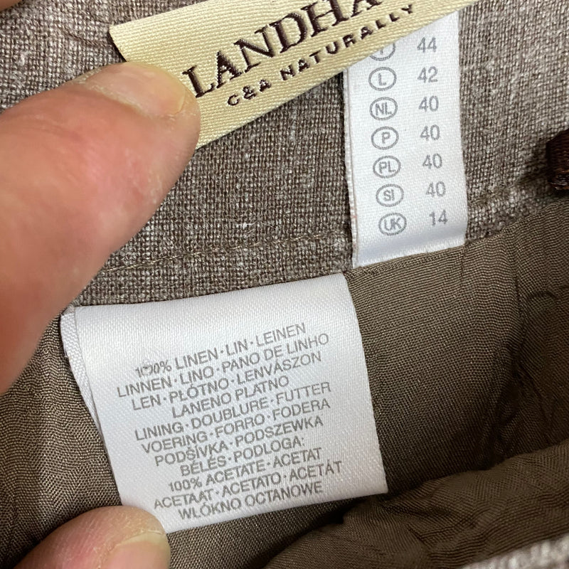 Damen Jeans-Trachtenrock von Landhaus – Grünlich-Braun, Größe 40