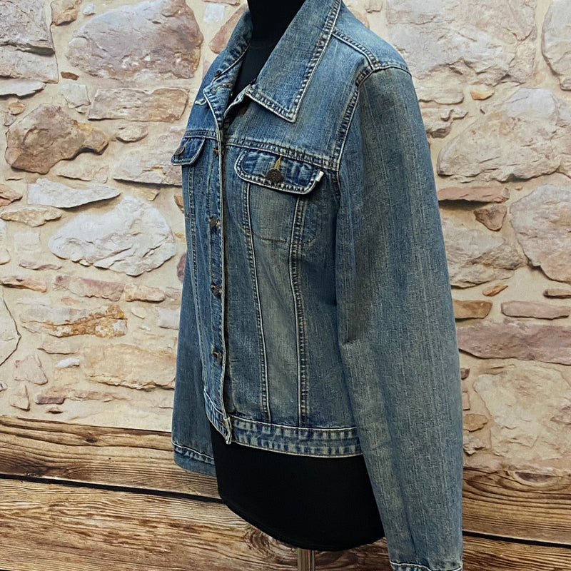 Jeansjacke Gr.L Vintage Jacke Damen Jeanskleidung