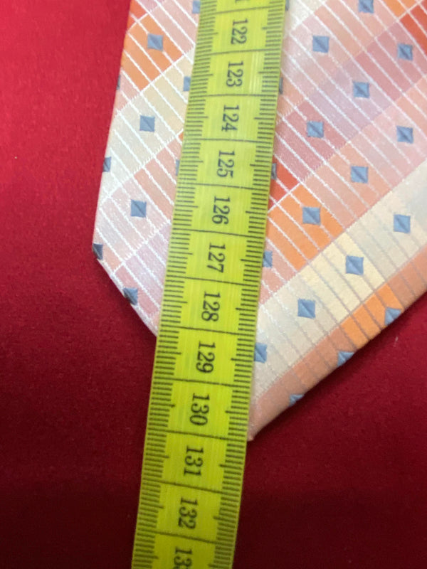 Jungen Krawatte apricot kariert – festliche Kinderkrawatte Kommunion, Ansicht 3