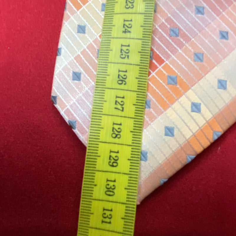 Jungen Krawatte apricot kariert – festliche Kinderkrawatte Kommunion, Ansicht 3