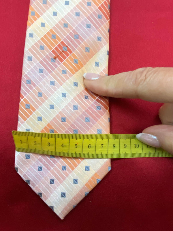 Jungen Krawatte apricot kariert – festliche Kinderkrawatte Kommunion, Ansicht 4
