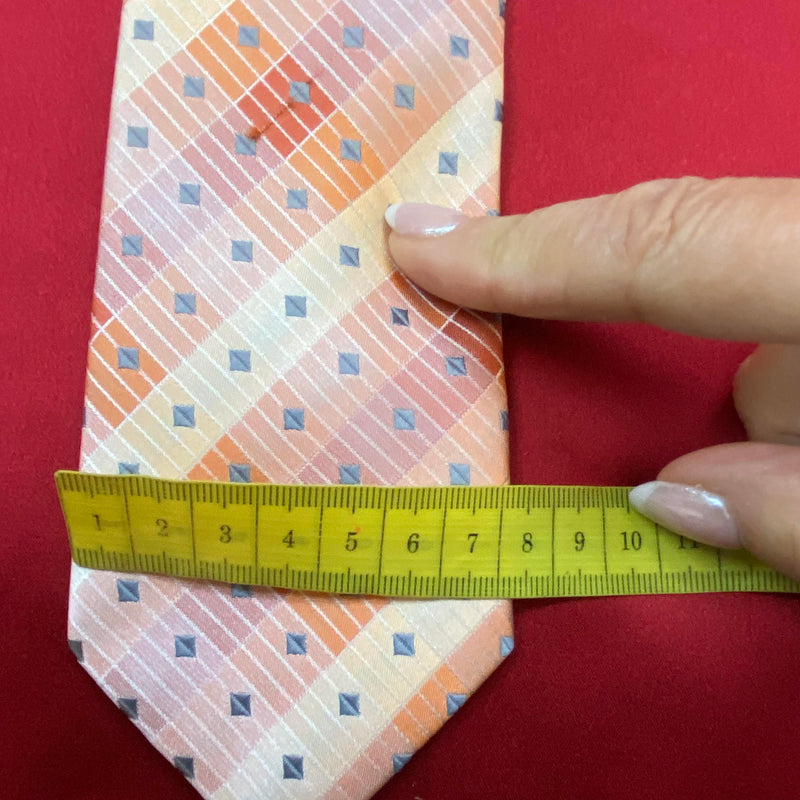Jungen Krawatte apricot kariert – festliche Kinderkrawatte Kommunion, Ansicht 4
