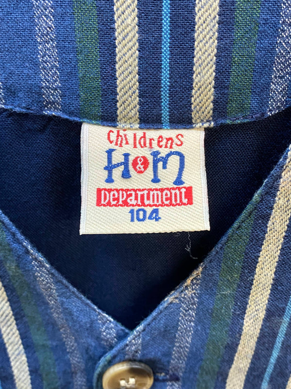 Jungenweste 20er Jahre Stil Blau Gestreift – Größe 104 – Vintage Look, Ansicht 3