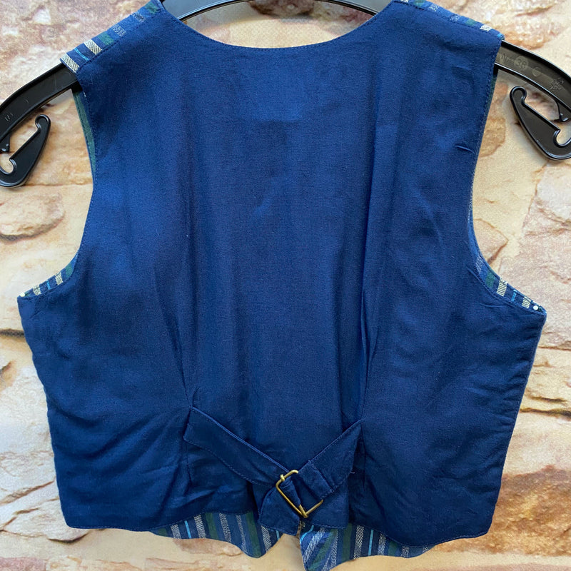 Jungenweste 20er Jahre Stil Blau Gestreift – Größe 104 – Vintage Look, Ansicht 4