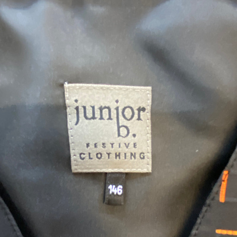 Jungenweste Schwarz mit Muster – Größe 146 – festliche Kinderweste