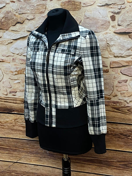 Karierte Damen-Jacke im 50er-Jahre-Stil - Größe L