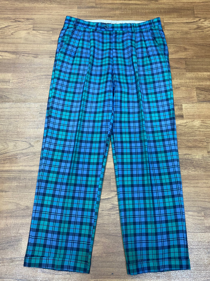 Pantalon vintage à carreaux, pantalon de golf, homme, taille 50