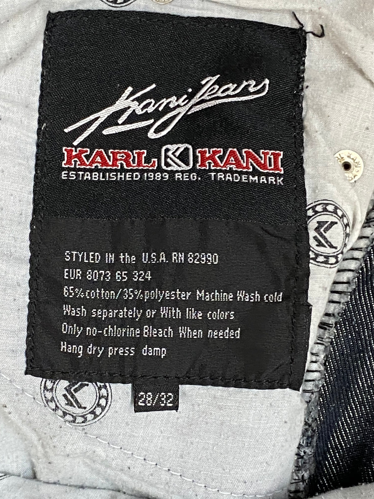 Jean KARL KANI, hip hop baggy vintage des années 1990, taille S 