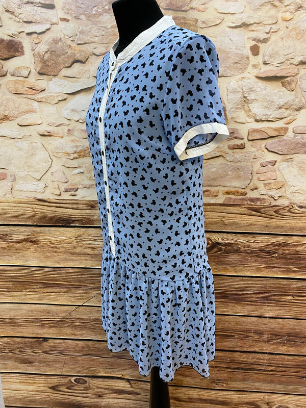 Drop‑Waist Kleid Blau – Gr. S