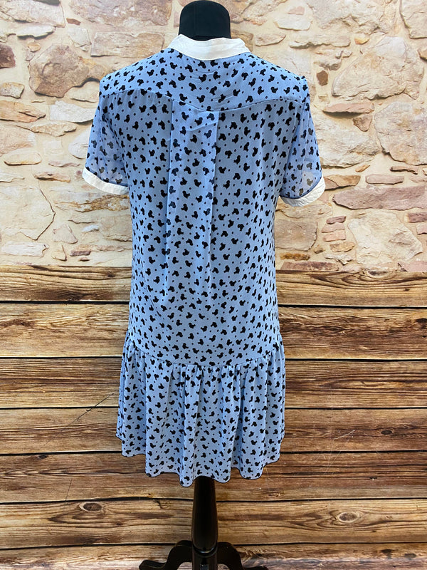 Drop‑Waist Kleid Blau – Gr. S
