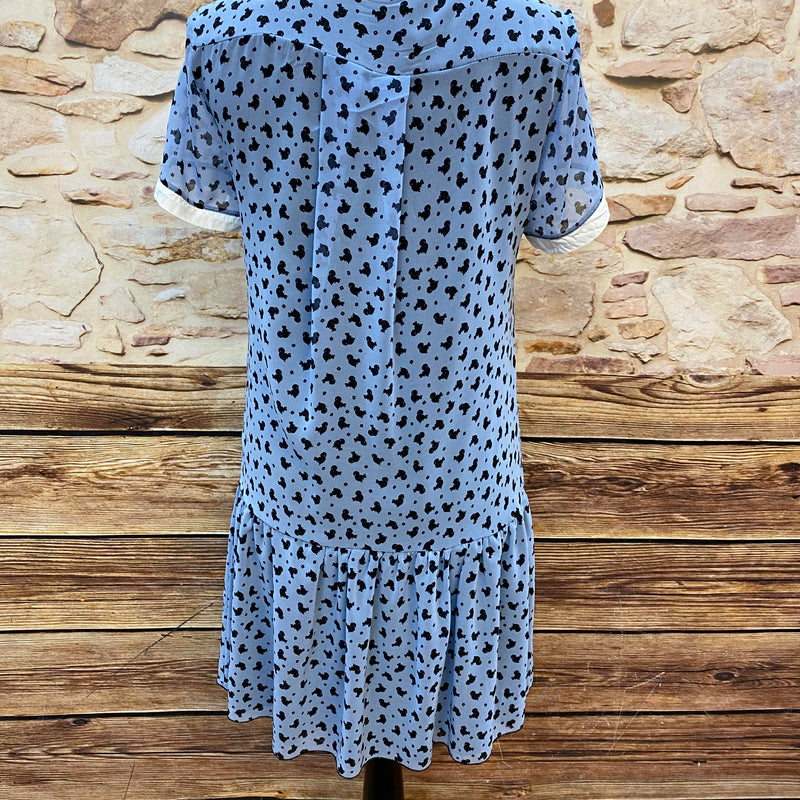 Drop‑Waist Kleid Blau – Gr. S