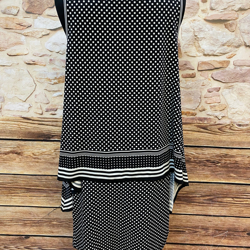 Schwarz‑weißes Punkte‑Kleid von Max Studio – Gr. S