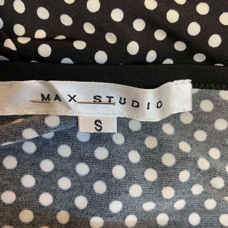 Schwarz‑weißes Punkte‑Kleid von Max Studio – Gr. S