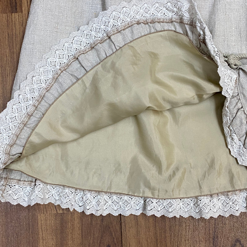 Vintage Damen Trachtenrock im Landhausstil – Natur, Größe 34