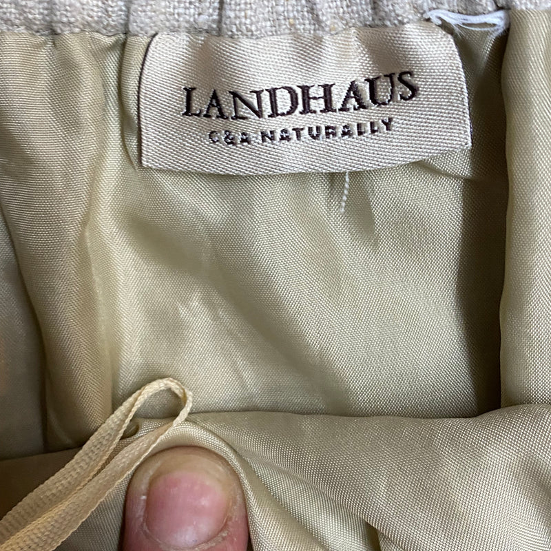 Vintage Damen Trachtenrock im Landhausstil – Natur, Größe 34