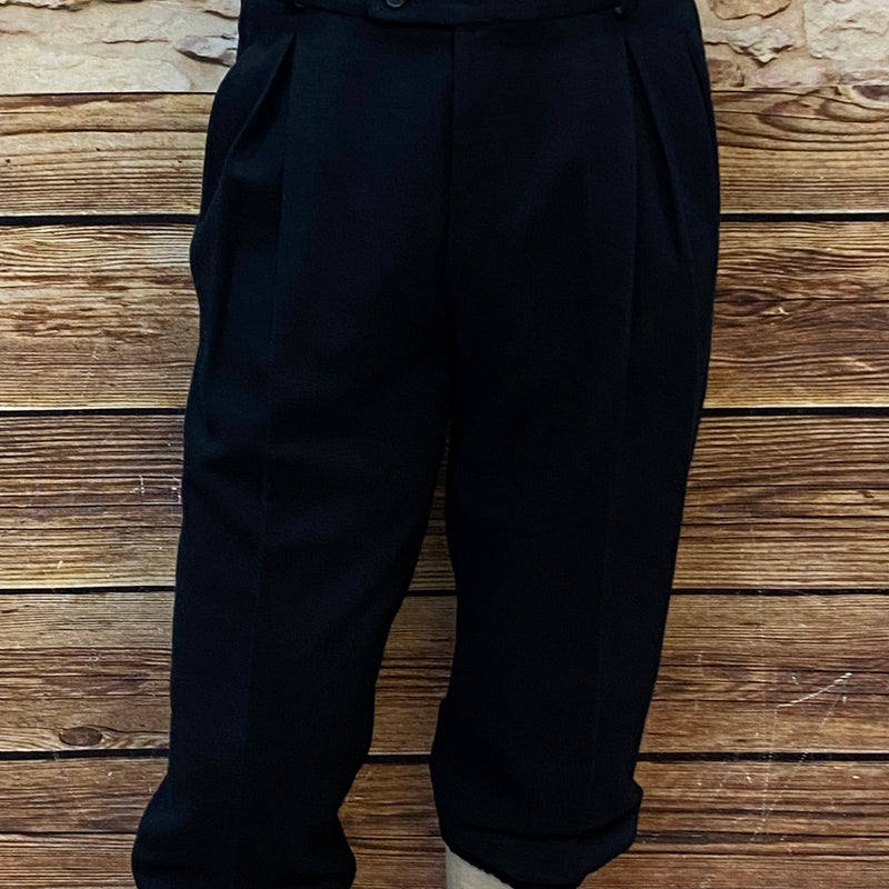 Vintage Knickerbocker Hose Herren Größe 50, Schwarz, Bundweite 88 cm, Schurwolle-Mix, 20er Jahre Gatsby-Stil, sehr guter Zustand.