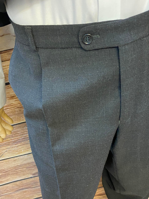 20er Jahre Knickerbocker Outfit Herren Gr. 56 – dunkelgrau mit Weste & Schiebermütze